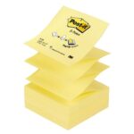 Post-it Z-Note 76 x 76mm 12 Pack of Canary Yellow Blank Notes