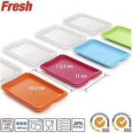 4 Tatay Cold Cut Food Storage Boxes - Coloured Lids