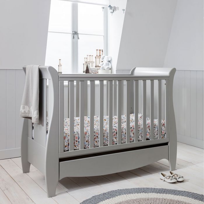 Tutti Bambini Roma Space Saver Sleigh Cot Bed - Dove Grey