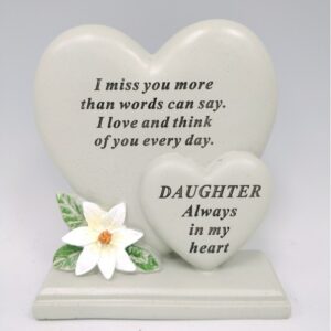 Daughter Double Heart Plaque